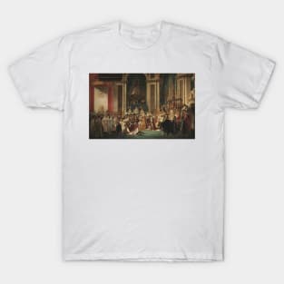 Coronation of Emperor Napoleon I and Coronation of the Empress Josephine in Notre-Dame de Paris, December 2, 1804 by Jacques-Louis David and Georges Rouget T-Shirt